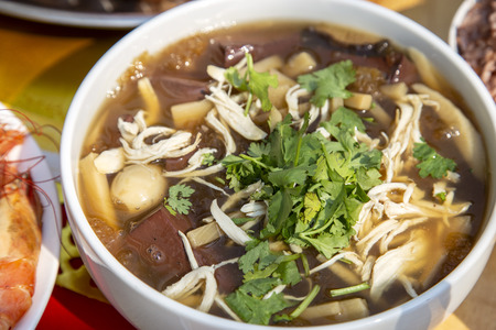 Food of braised fish maw in red gravyの写真素材