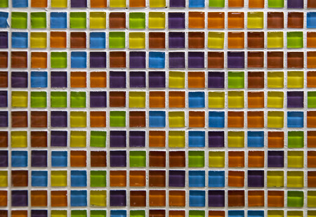 Colorful mosaic tile in restroom for backgroundの写真素材
