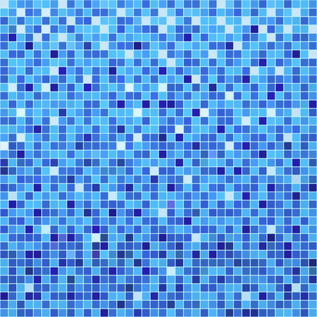 Blue ceramic tile mosaic in swimming poolのイラスト素材