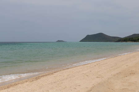 Sea soft wave and sand beachの写真素材