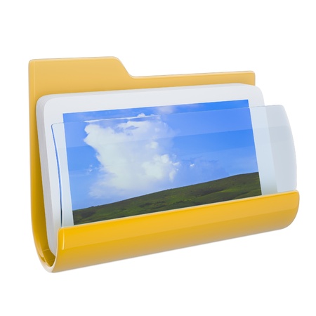 3d folder icon  Isolated on white backgroundの写真素材