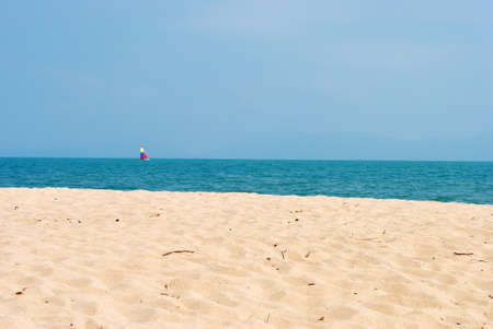 Sand on the beach and sea viewの写真素材