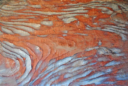Patterns on rocks in Petra, Jordan