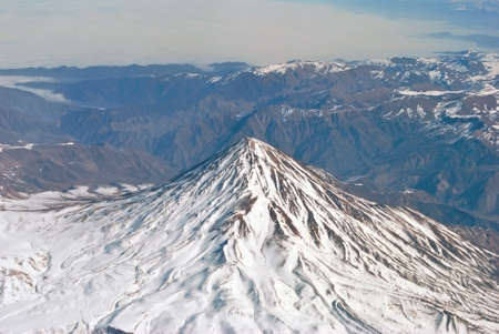 Mountain peak covered with snow