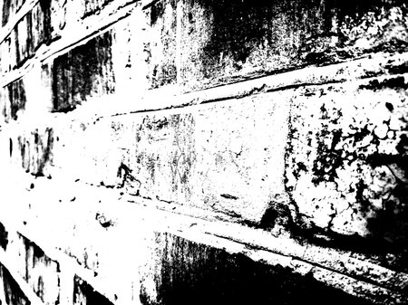 Texture of an old brick wall, black and white vector grunge background. UHD 4K wallpaper. For...
