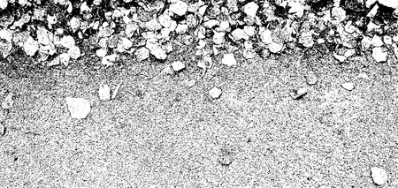 Vector grunge texture of a large number of fallen leaves on asphalt. Autumn texture. Texture overlay, stencil in grunge style. Design elementのイラスト素材