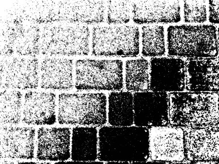 Vector grunge texture of paving slabs covered with snow. Unique vector grunge texture. Abstract, aged, pixelated. Original template for texture overlay, grunge stencil. Splash of mudのイラスト素材