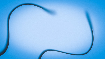 Abstract wavy light blue sky grainy gradient background texture. Wallpaper with a noisy soft pattern. Nostalgia, vintage style of the 70s, 80s. Blurred lo-fi backgroundの写真素材