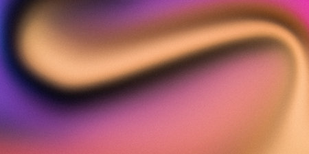 Lilac pink purple yellow beige wavy wide background. Blurred pattern with noise effect. Grainy website banner, desktop, template, digital gradient. Vintage style Christmas New Year Valentine Halloweenの写真素材