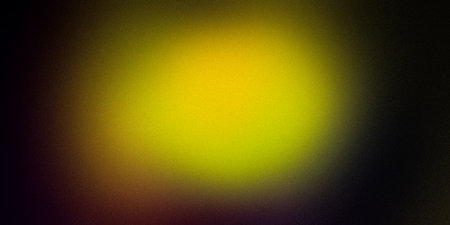 Yellow orange brown wide background. Blurred pattern with noise effect. Grainy website banner desktop template digital gradient. Nostalgia vintage style Christmas New Year Valentine Halloween Easterの写真素材