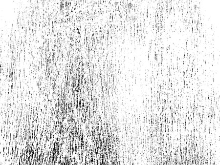 Grunge background black and white texture of old paint peeling off a wooden board. Natural texture. Vector illustration. Distress weathering chips cracks scratches scuffs dust dirt small large grainsのイラスト素材