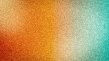 A captivating 4K abstract gradient background with a metallic grainy texture, blending vibrant orange and teal hues for a modern designの写真素材