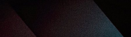 Ultra-dark grainy abstract blur background with deep black, subtle magenta, and teal accents. A...