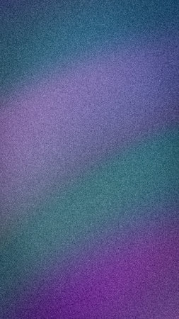 Abstract vertical background featuring a grainy texture with a blurred gradient of blue, purple, and...