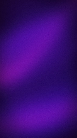 Abstract grainy background with a deep purple and dark navy blue gradient, featuring a blurred noise...