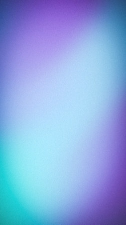 Abstract grainy background featuring soft blue, purple, and turquoise tones with a blurred vertical...