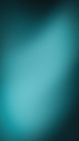 Abstract vertical gradient featuring vibrant turquoise, teal, and deep cyan tones with a grainy...