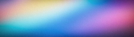 Grainy abstract gradient banner with blue cyan purple and yellow soft light effects
