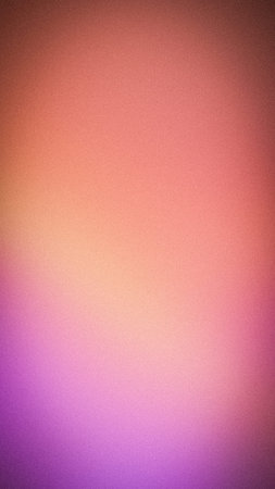 Soft purple and peach grainy gradient background with warm light and vintage noise
