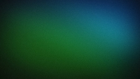 Abstract grainy gradient background with deep emerald green and dark teal blue tones