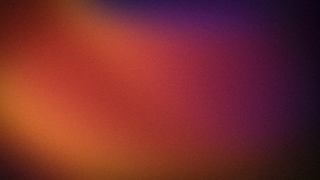 Vibrant grainy gradient background with warm orange and deep purple abstract aesthetic