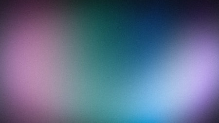 Dark teal and purple grainy gradient background with cyan accents and soft noise blur