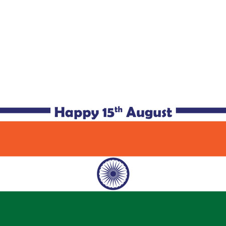 Commemorate India's Independence Day with this vibrant stock vector featuring the tricolor flag and...