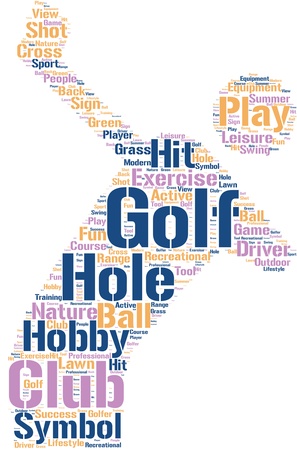 Golf pictogram tag cloudの写真素材