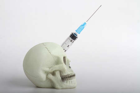 Syringe for injecting drugs, drugs or vaccinesの写真素材