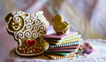 Rainbow cookies easter celebrationの素材