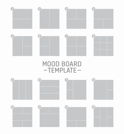 Vector mood board photo templates