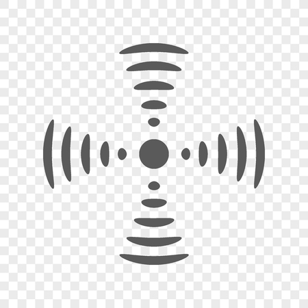 Vector radio, wireless and wifi icon. Symbol and sign illustration on transparent backgroundのイラスト素材