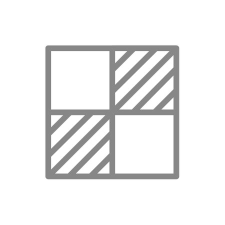 Chess board line icon. Board game, table entertainment symbolのイラスト素材