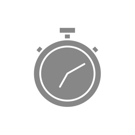 Stopwatch gray icon. Timer for board game symbolのイラスト素材