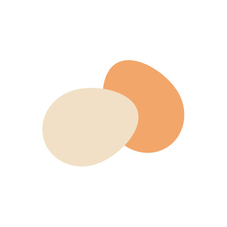 Raw eggs. Organic farm chicken eggs. Vector illustration.のイラスト素材