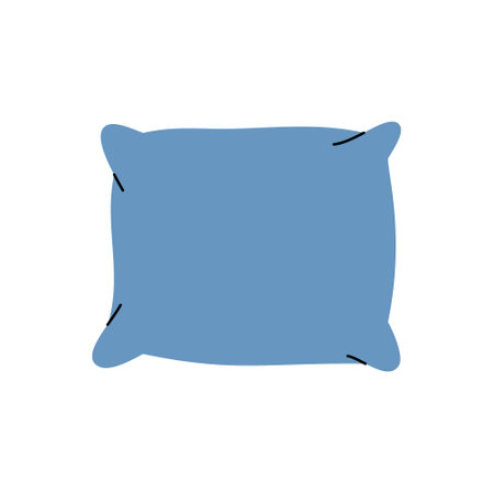 Square pillow. Comfortable pillow for sleep. Vector illustration.のイラスト素材