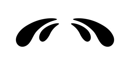 Black tears splash. Cartoon liquid drops in curved motion for abstract decoration and designのイラスト素材