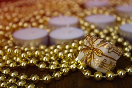 new Year decoration. Christmas ornaments, christmas decorationの写真素材