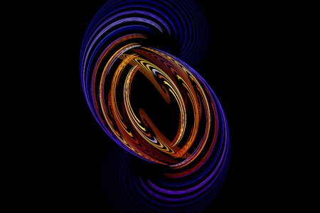 Computer generated fractal of double spiral.  spiral and spin in unison in this fractal...