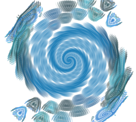 Abstract fractal element in rotational motion for your design. An abstract computer generated modern fractal design.の写真素材