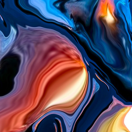 Abstract colorful fluid art background. Digital art. Abstract concept with  colorful fluid art