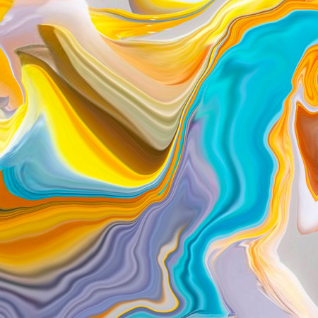 Abstract colorful fluid art background. Digital art. Abstract concept with  colorful fluid artの写真素材