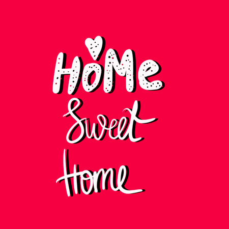 Happy Holidays postcards.  postcard with quote Home sweet homeの写真素材