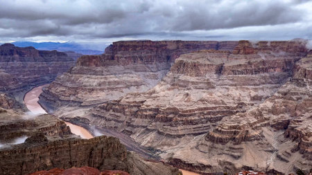 360Âº panoramic views of the Guano Overlook at the west gate of the Grand Canyon National Park, in the United States of America.の写真素材