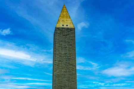 The eyes of the Washington Obelisk, which is the monument in honor of the first US President George...