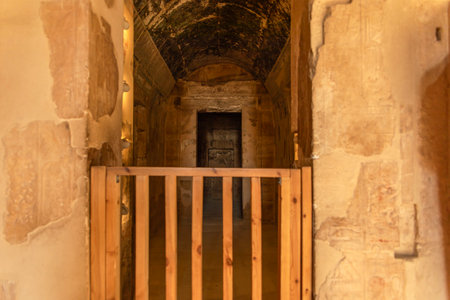 The beauty of the depths of the temple of Hatshepsut. This divine chamber, adorned with celestial...