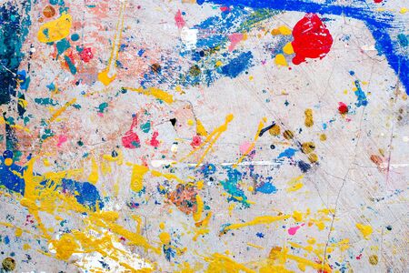 Colorful cement wall abstract background. Dirty cement floor