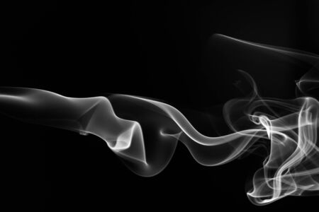 White smoke abstract on black background. fire designの写真素材