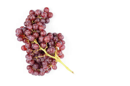 Ripe red grape on a white background, freshnessの写真素材