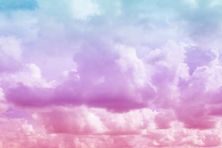 Beautiful vintage of colorful cloud and sky abstract for background, soft color and pastel color